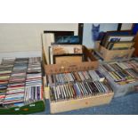 EIGHT BOXES AND LOOSE CDS, RECORDS, PICTURES AND EPHEMERA, to include over three hundred