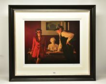 JACK VETTRIANO (SCOTTISH 1951) 'THE SPARROW AND THE HAWK', a signed limited edition print