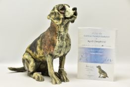 APRIL SHEPHERD (BRITISH CONTEMPORARY) 'PAYING ATTENTION', a limited edition Artists Proof cold