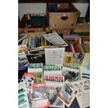 SIX BOXES OF BOOKS AND MAGAZINES, approximately one hundred and thirty books, titles to include