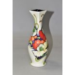 A MOORCROFT COLLECTORS CLUB 2008 DEMETER PATTERN VASE, square shaped neck over baluster body,