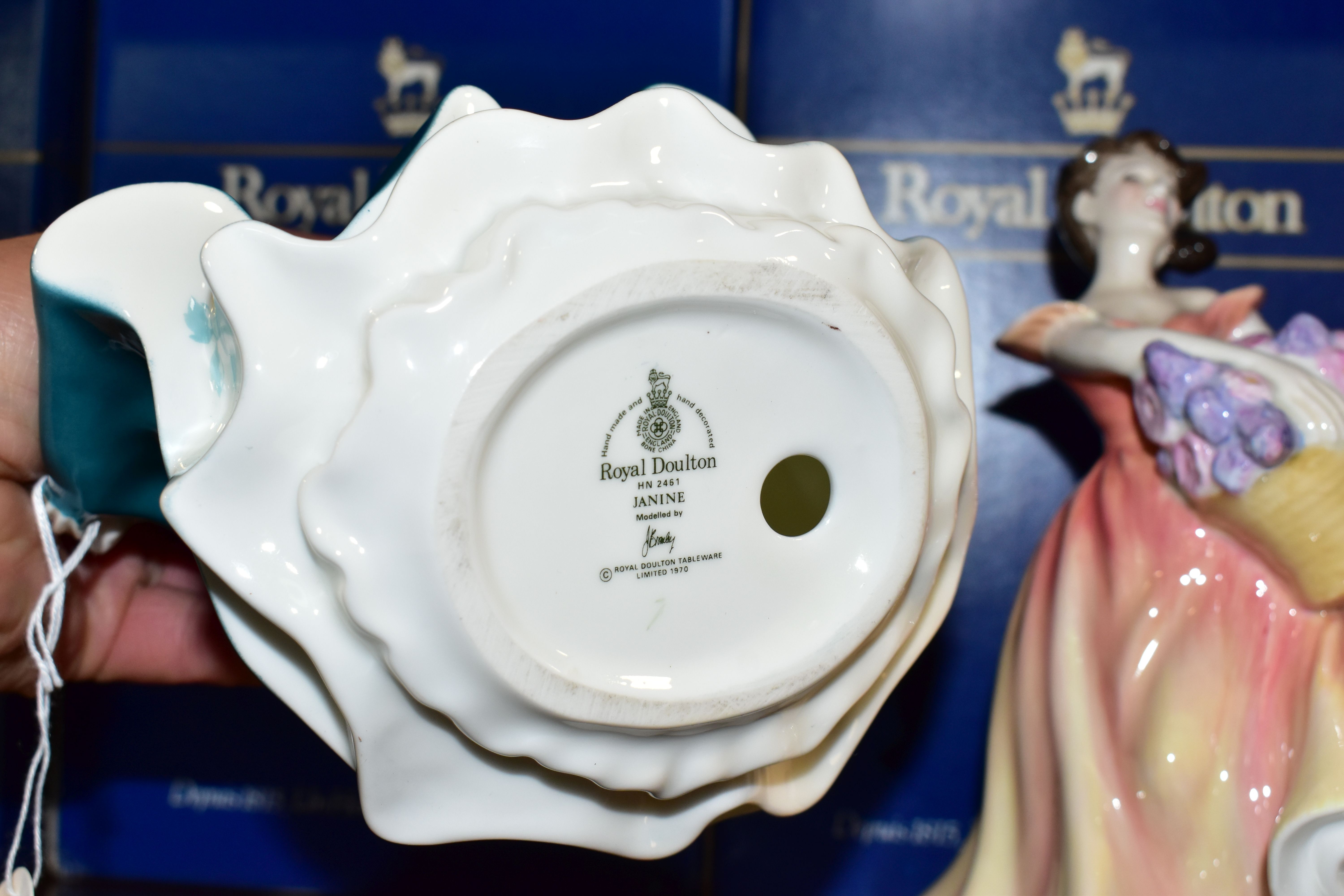 FIVE BOXED ROYAL DOULTON LADY FIGURINES, comprising 'Kirsty' HN2381 (tiny spot in glaze on back of - Image 7 of 7