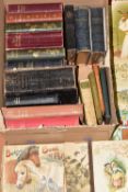 ONE BOX OF ANTIQUARIAN BOOKS, approximately thirty books to include early 20th Century children's