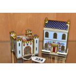 TWO ROYAL CROWN DERBY PAPERWEIGHTS/MODELS comprising a Treasures of Childhood collection 'Fort',