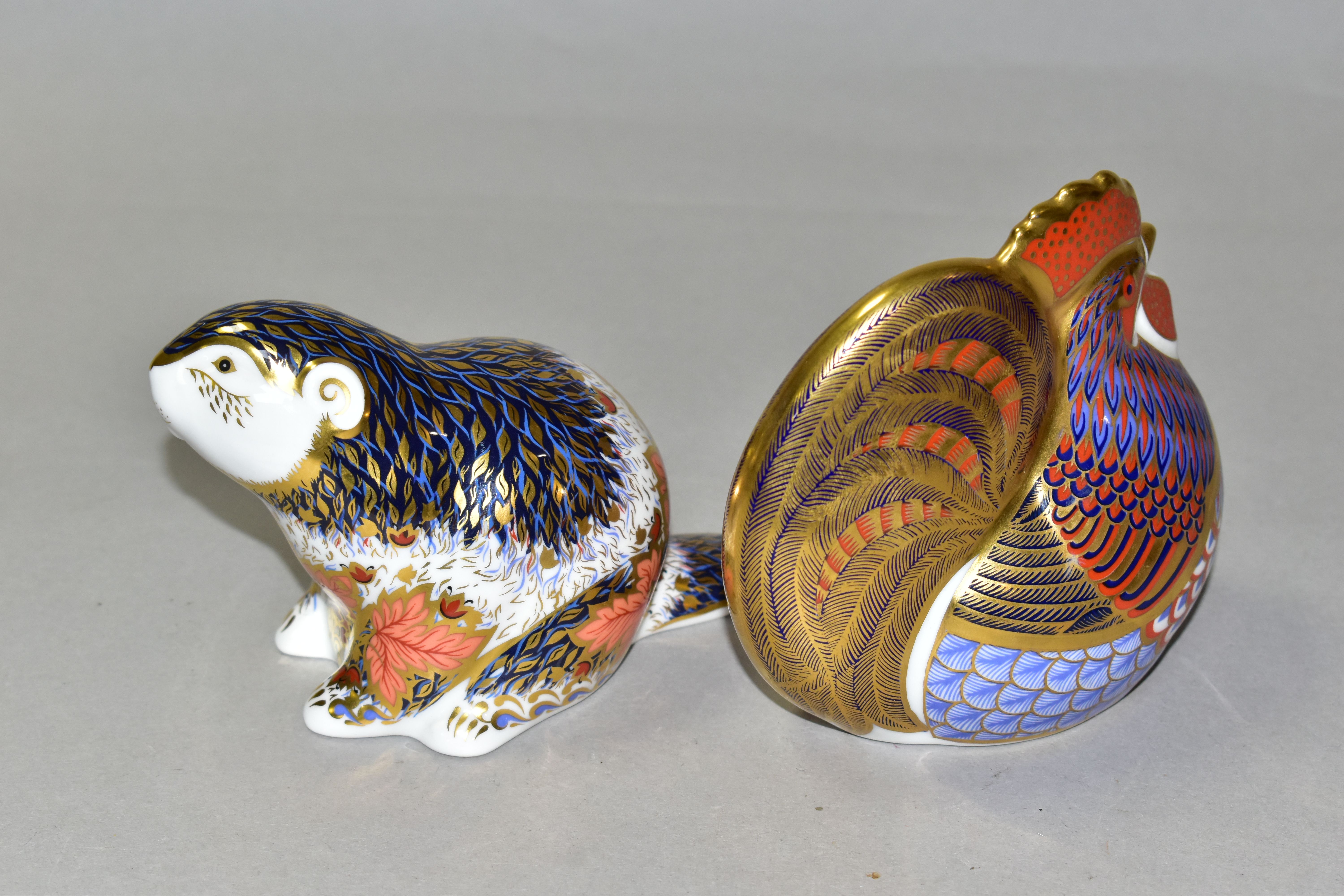 TWO ROYAL CROWN DERBY PAPERWEIGHTS, comprising a Riverbank Beaver, limited edition number 1372/5000, - Image 2 of 3