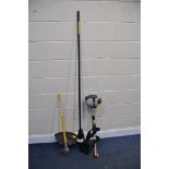 A RYOBI RBC30SES BUSH CUTTER along with an extendable chainsaw attachment (UNTESTED but engine
