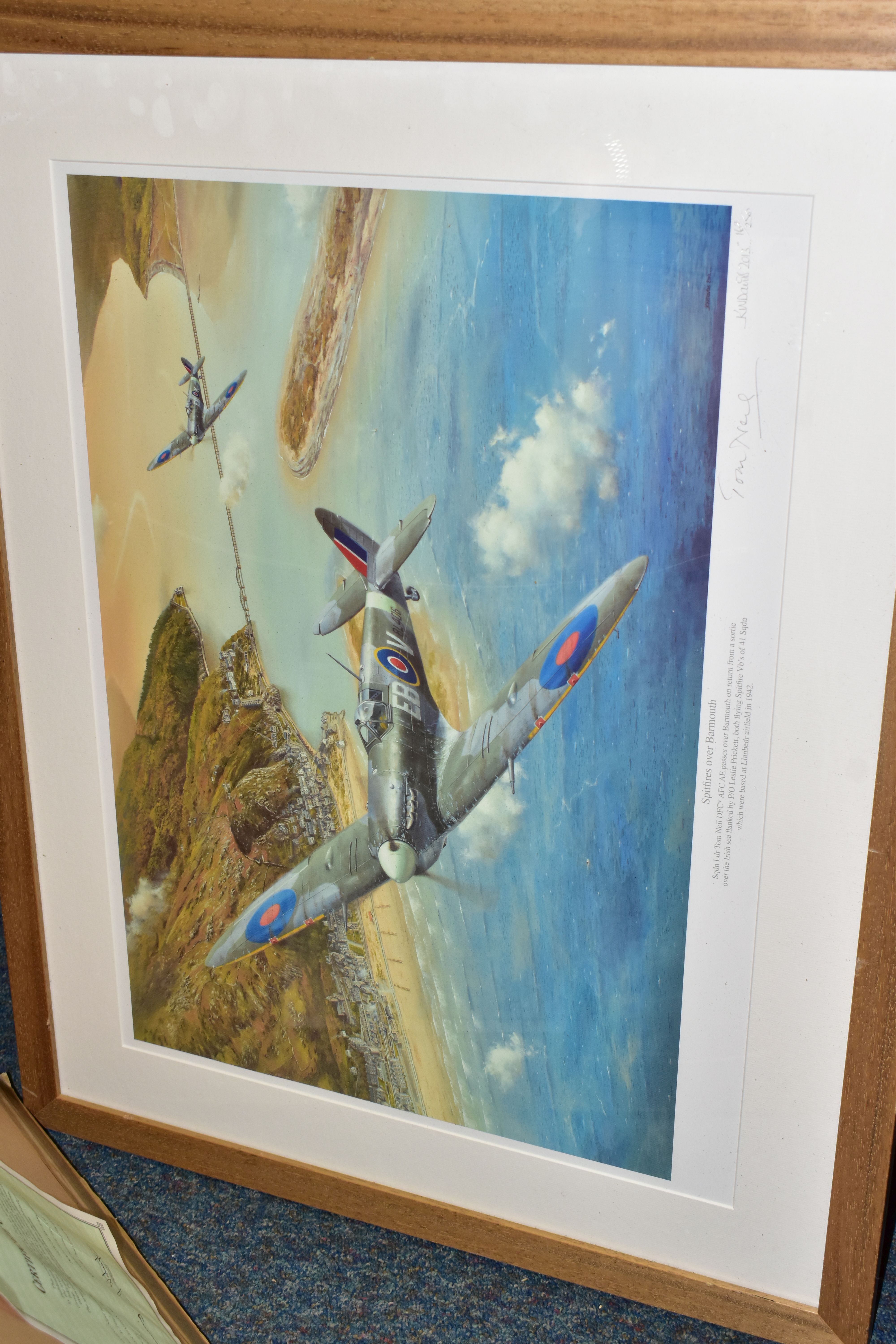 FIVE SIGNED LIMITED EDITION PRINTS, comprising 'Spitfires over Barmouth' signed by the artist - Image 5 of 5