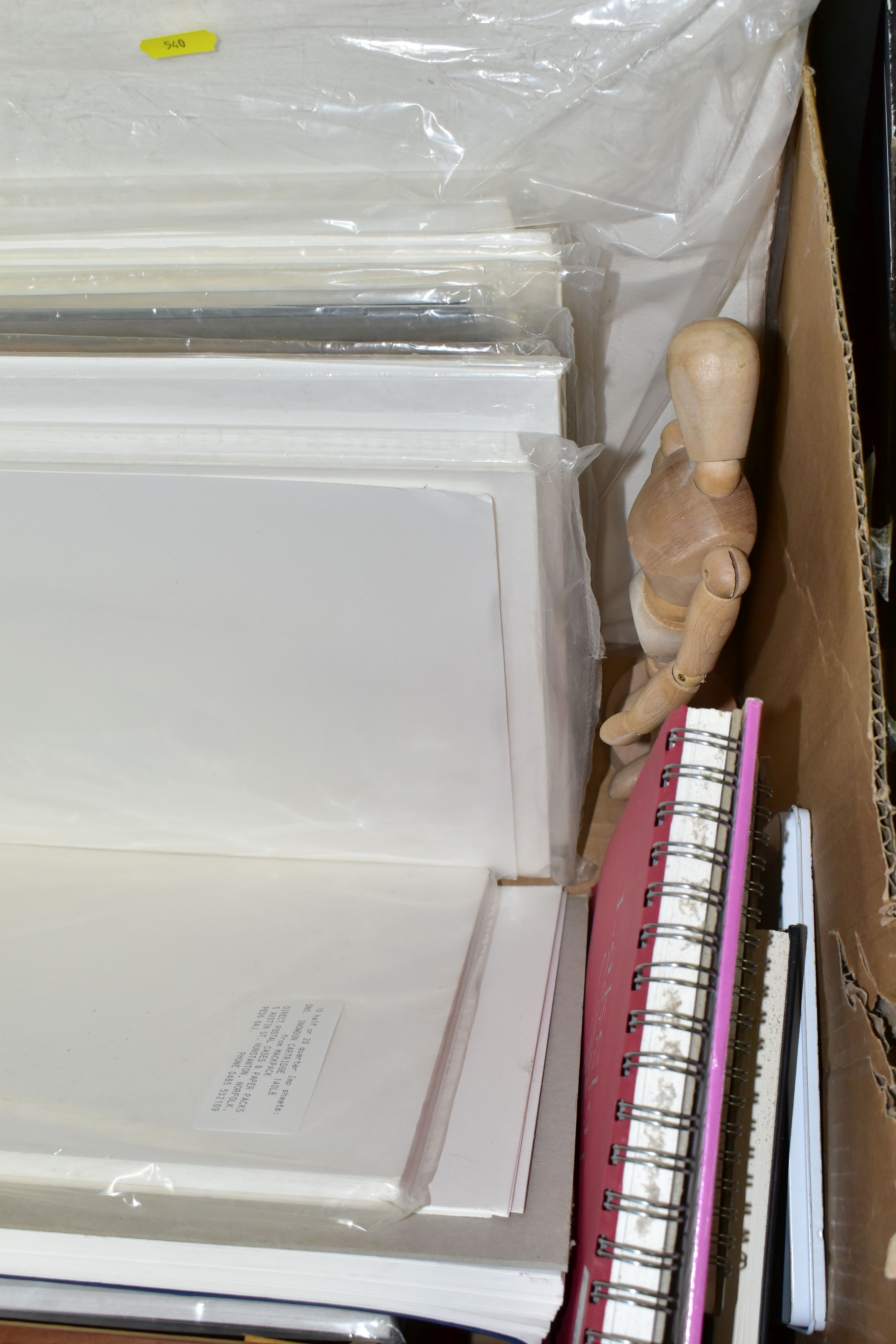 A QUANTITY OF ARTIST MATERIALS AND EQUIPMENT ETC, to include packs of drawing / painting paper, - Image 2 of 3