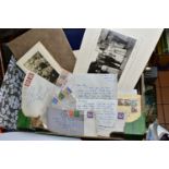 EPHEMERA, one box of letters, postcards and family photographs dating from the 1940's - 1960's