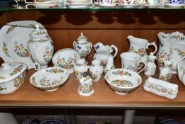 A LARGE QUANTITY OF AYNSLEY 'COTTAGE GARDEN' PATTERN GIFTWARE, comprising a bread and butter