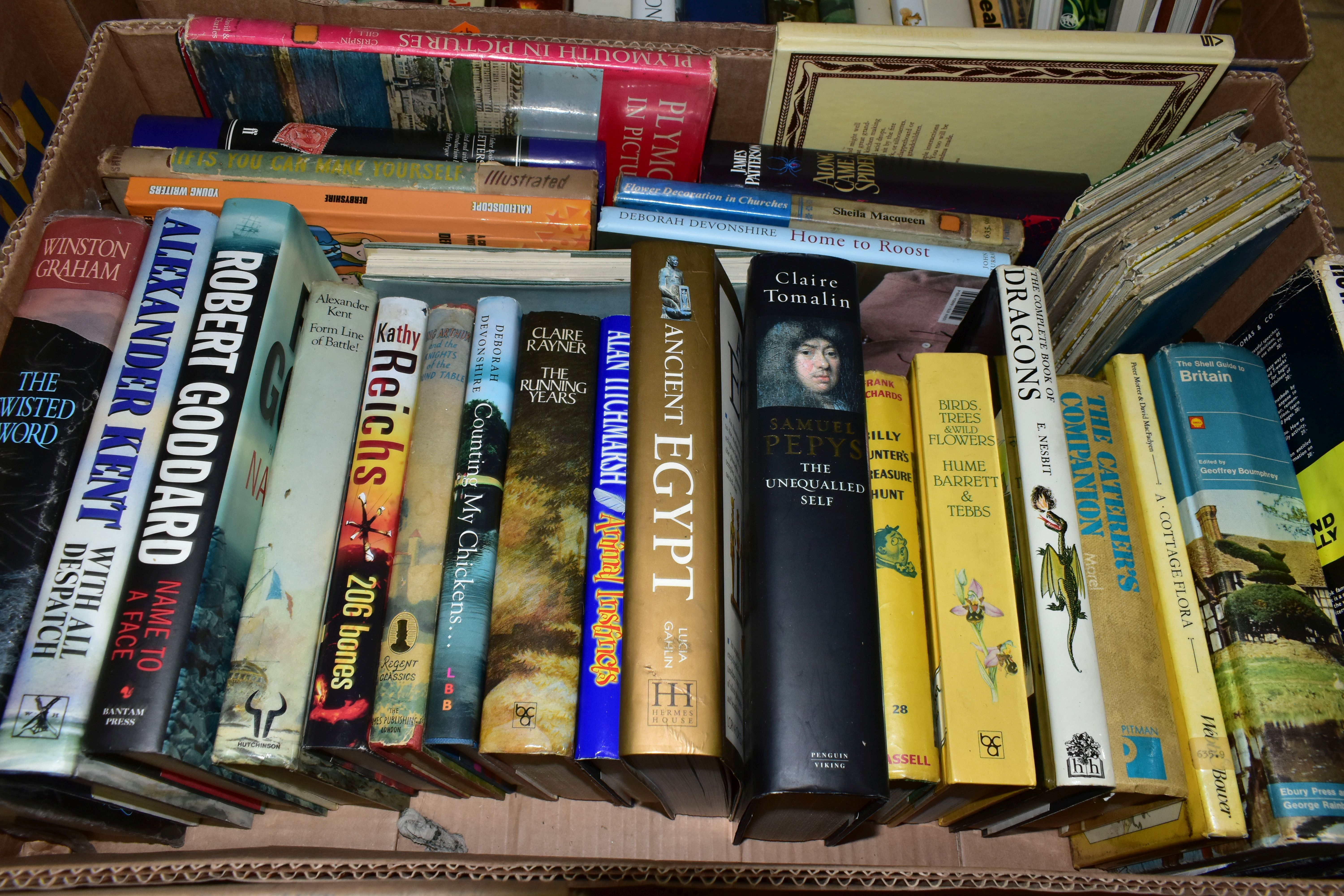 BOOKS, five boxes containing over 125 miscellaneous titles, mainly in hardback format, subjects - Image 3 of 6