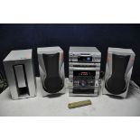 A SONY RX707 HI-FI SYSTEM with matching SS-RX707 speakers (PAT pass and working), Sony SAWMS7 active