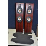 A PAIR OF MONITOR AUDIO SILVER 5i HI-FI SPEAKERS, in a rosewood effect case (condition: some sun