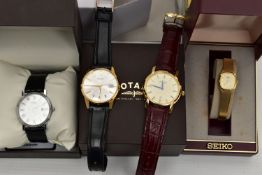 FOUR WRISTWATCHES, to include a gents 'Seiko, Automatic, 17 jewels' watch, round silver dial,