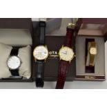 FOUR WRISTWATCHES, to include a gents 'Seiko, Automatic, 17 jewels' watch, round silver dial,