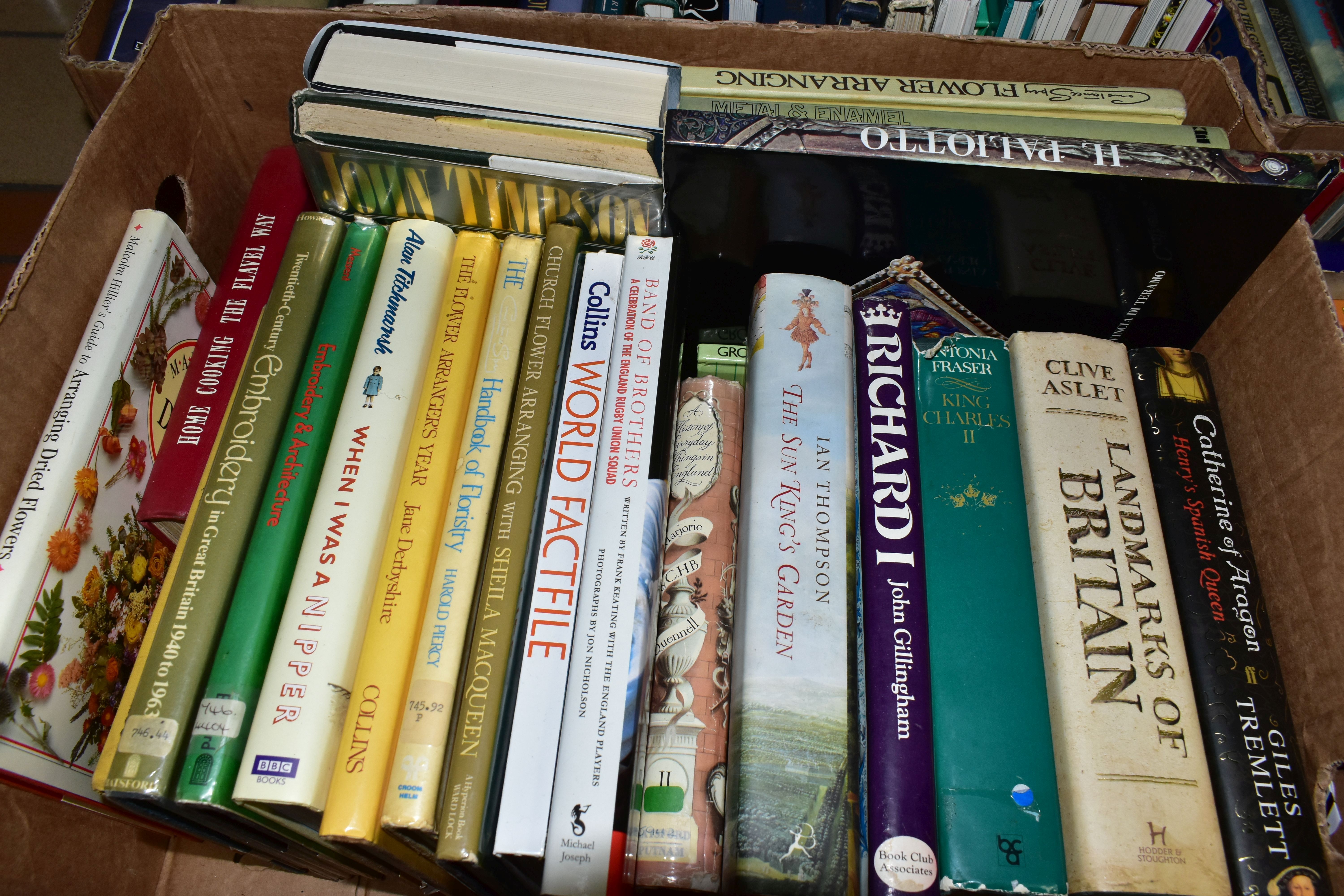 BOOKS, five boxes containing over 125 miscellaneous titles, mainly in hardback format, subjects - Image 4 of 6