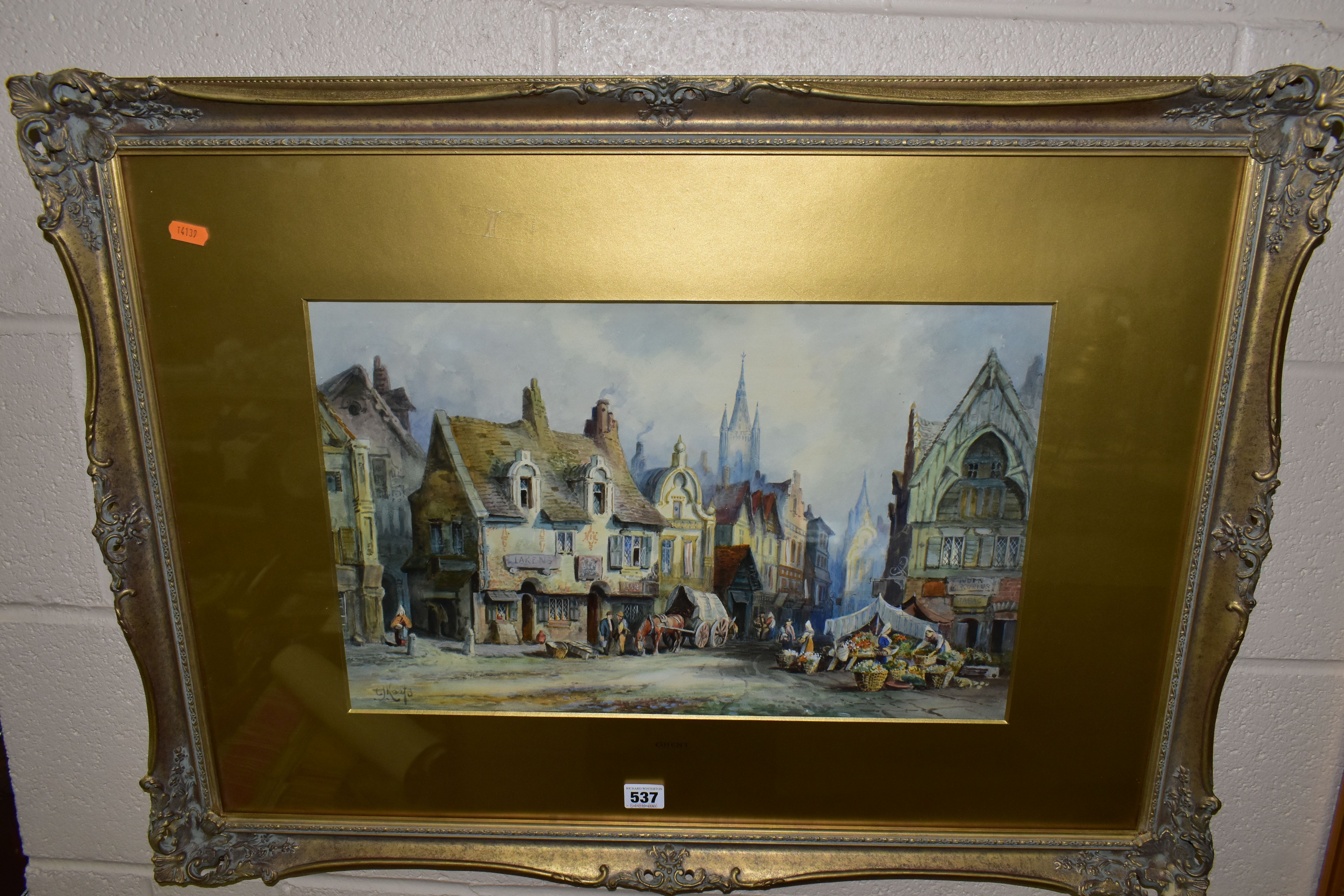 CECIL JACK KEATS (19TH / 20TH CENTURY) TWO WATERCOLOURS DEPICTING SCENES IN BELGIUM, comprising '