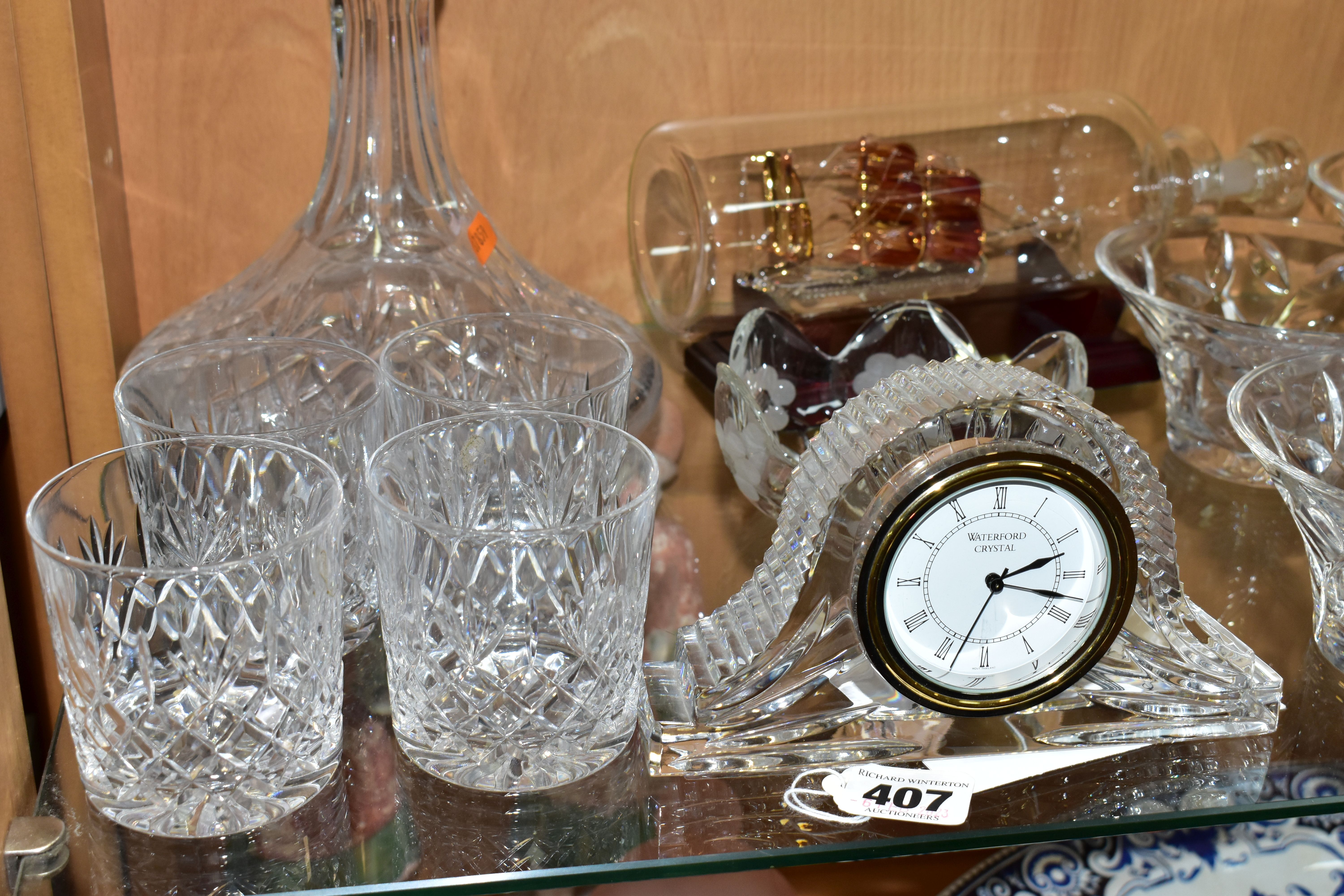 A COLLECTION OF CUT CRYSTAL AND CERAMICS, comprising four Thomas Webb tumblers and matching ship's - Image 5 of 17