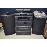 A SONY LBT-N550 HI-FI STEREO SYSTEM (PAT pass and working) with matching speakers, remote and