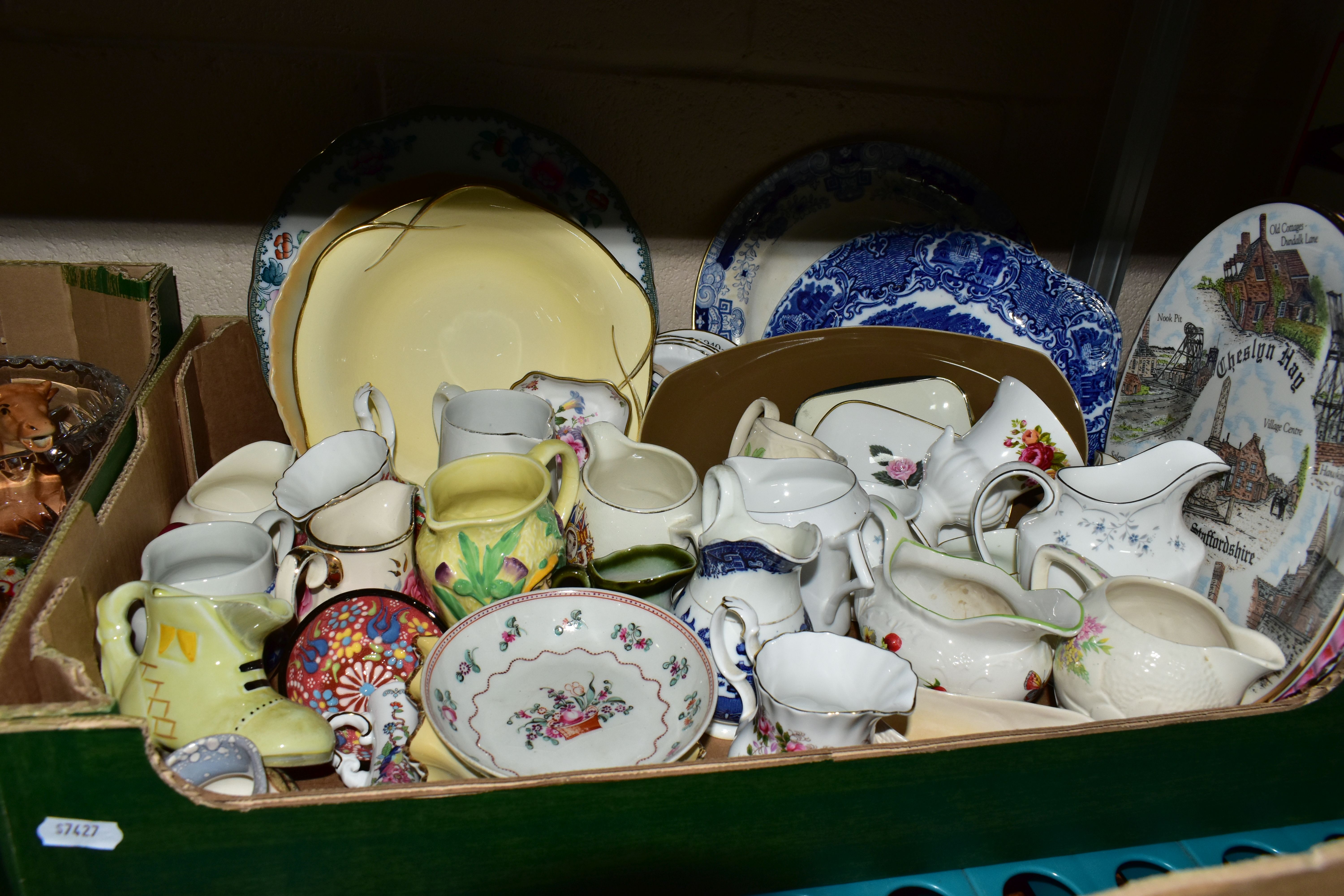FIVE BOXES OF CERAMICS AND GLASSWARES, to include two Beswick Beatrix Potter figures 'Timmy Tiptoes' - Image 5 of 10