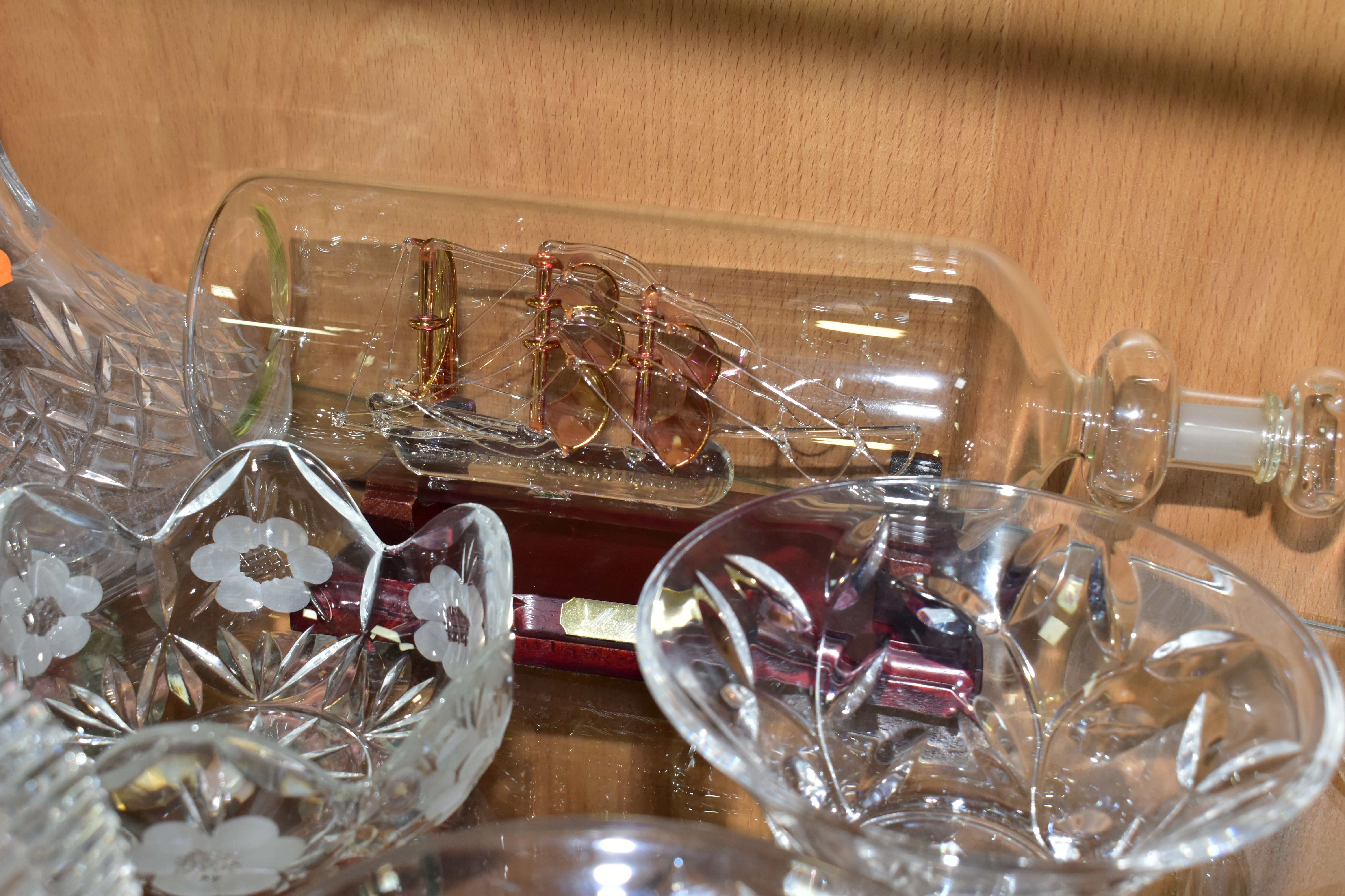 A COLLECTION OF CUT CRYSTAL AND CERAMICS, comprising four Thomas Webb tumblers and matching ship's - Image 7 of 17