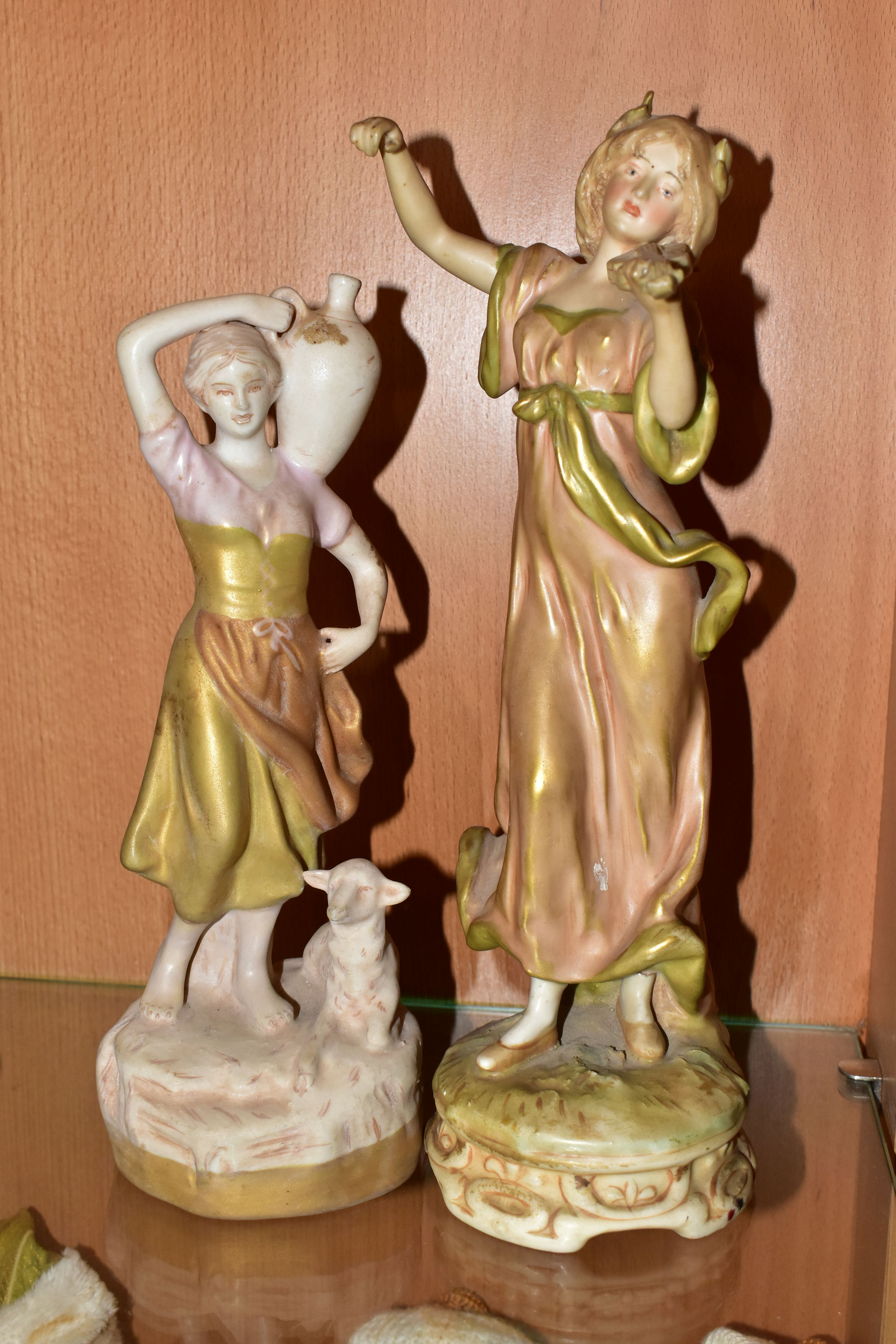 THREE ROYAL DUX FIGURINES, comprising a shepherd boy with dog numbered 2261 96 (wooden stick - Image 4 of 5