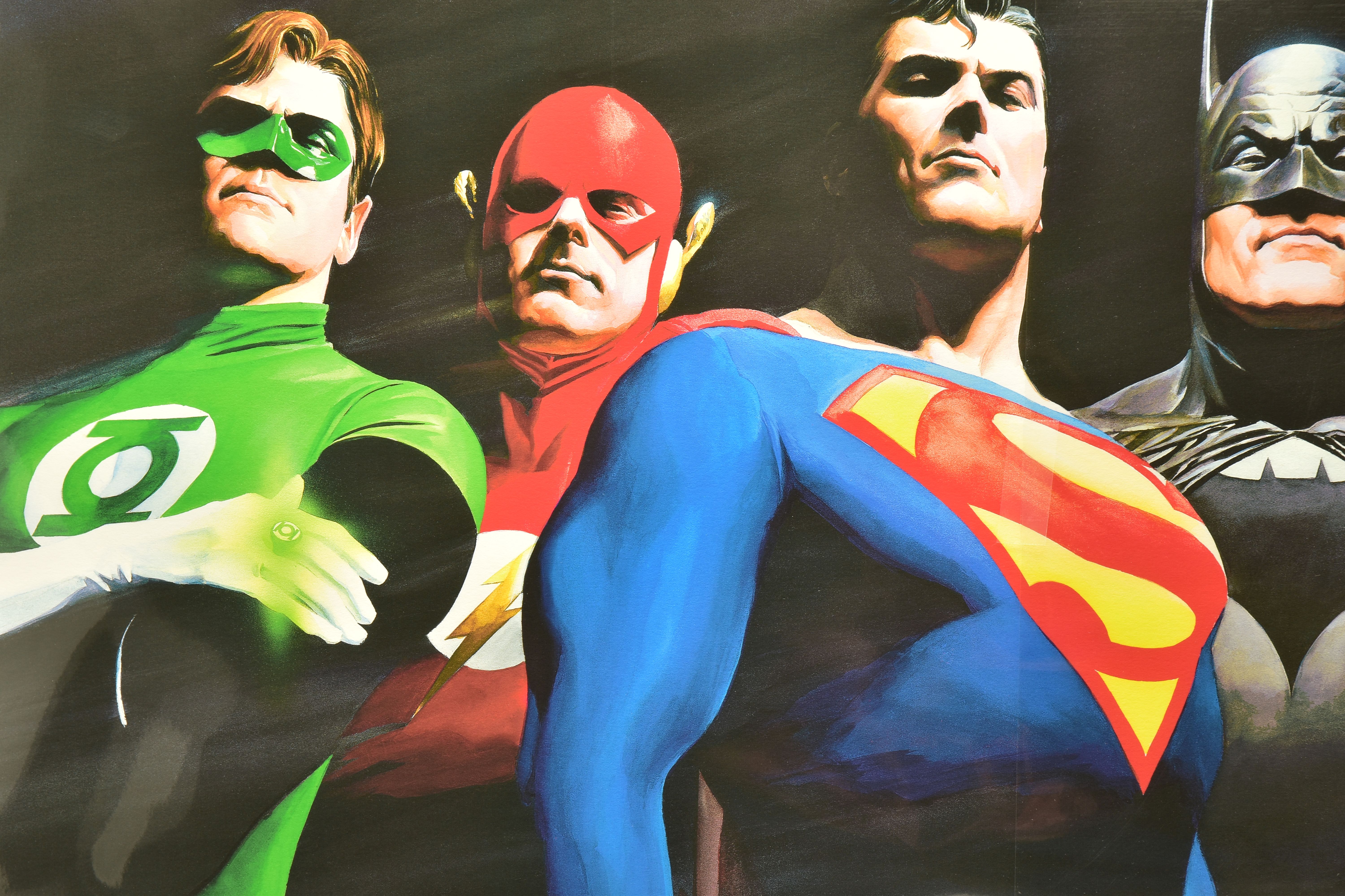 ALEX ROSS (AMERICAN CONTEMPORARY) 'ORIGINAL SEVEN' portraits of Green Lantern, Flash, Superman, - Image 3 of 7