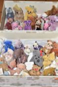 TWO BOXES OF COLLECTOR'S HANDMADE MINIATURE BEARS, comprising approximately forty individually named