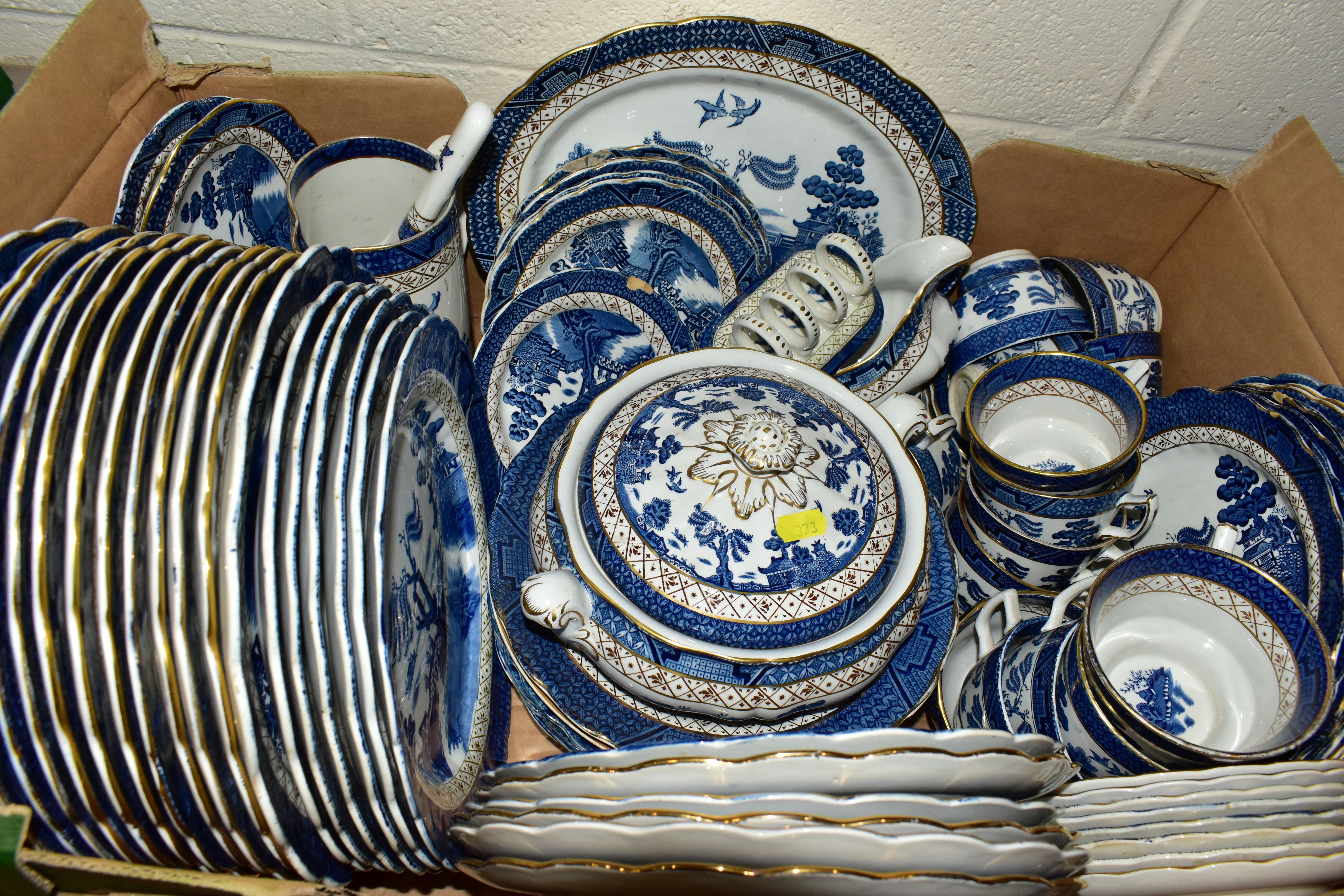 FOUR BOXES OF ROYAL DOULTON - BOOTHS 'REAL OLD WILLOW' PATTERN DINNERWARES AND TEAWARES A8025, - Image 4 of 7
