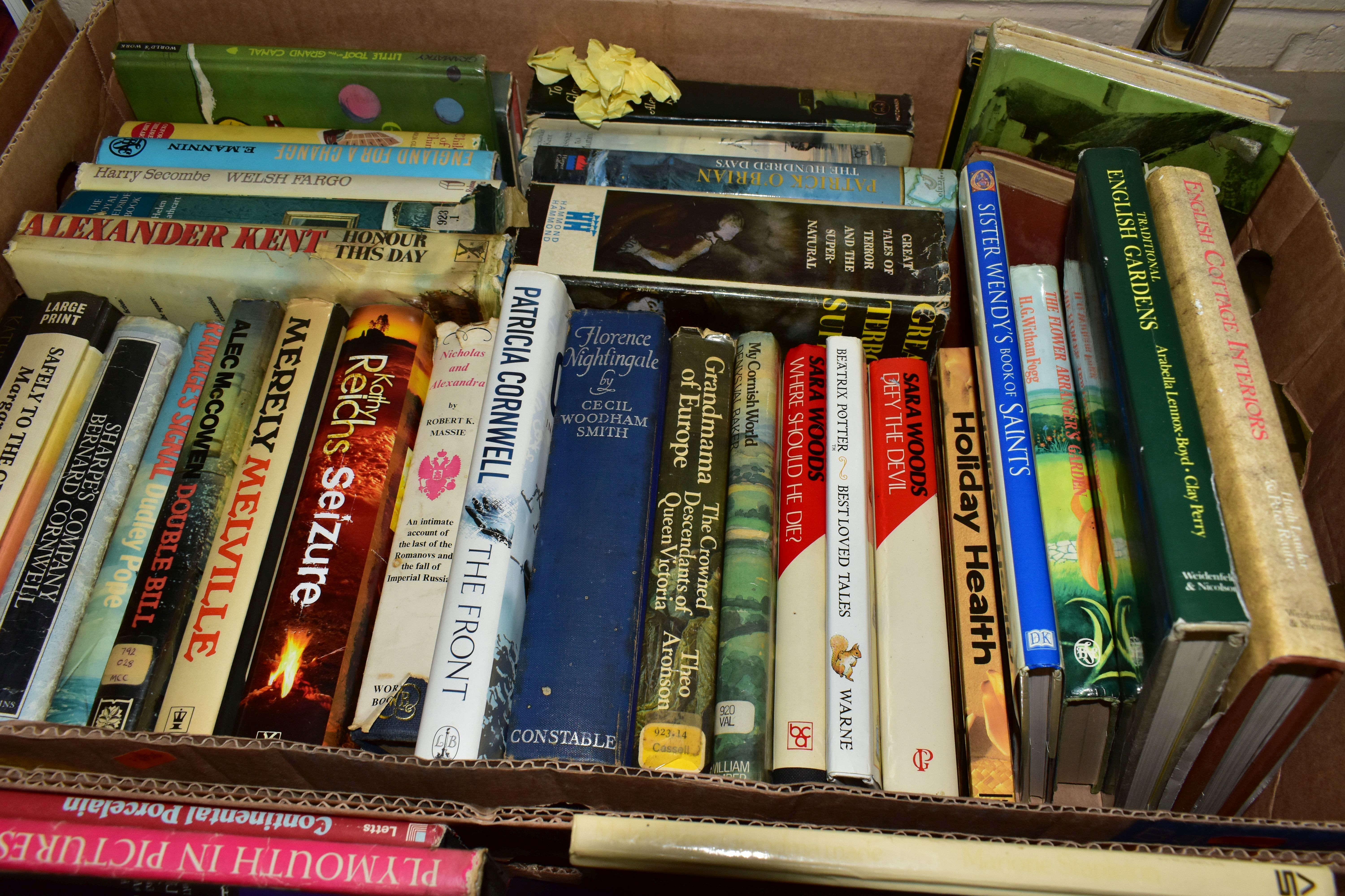 BOOKS, five boxes containing over 125 miscellaneous titles, mainly in hardback format, subjects - Image 6 of 6