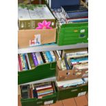 BOOKS, six boxes containing approximately 150 miscellaneous titles, mostly in hardback format,