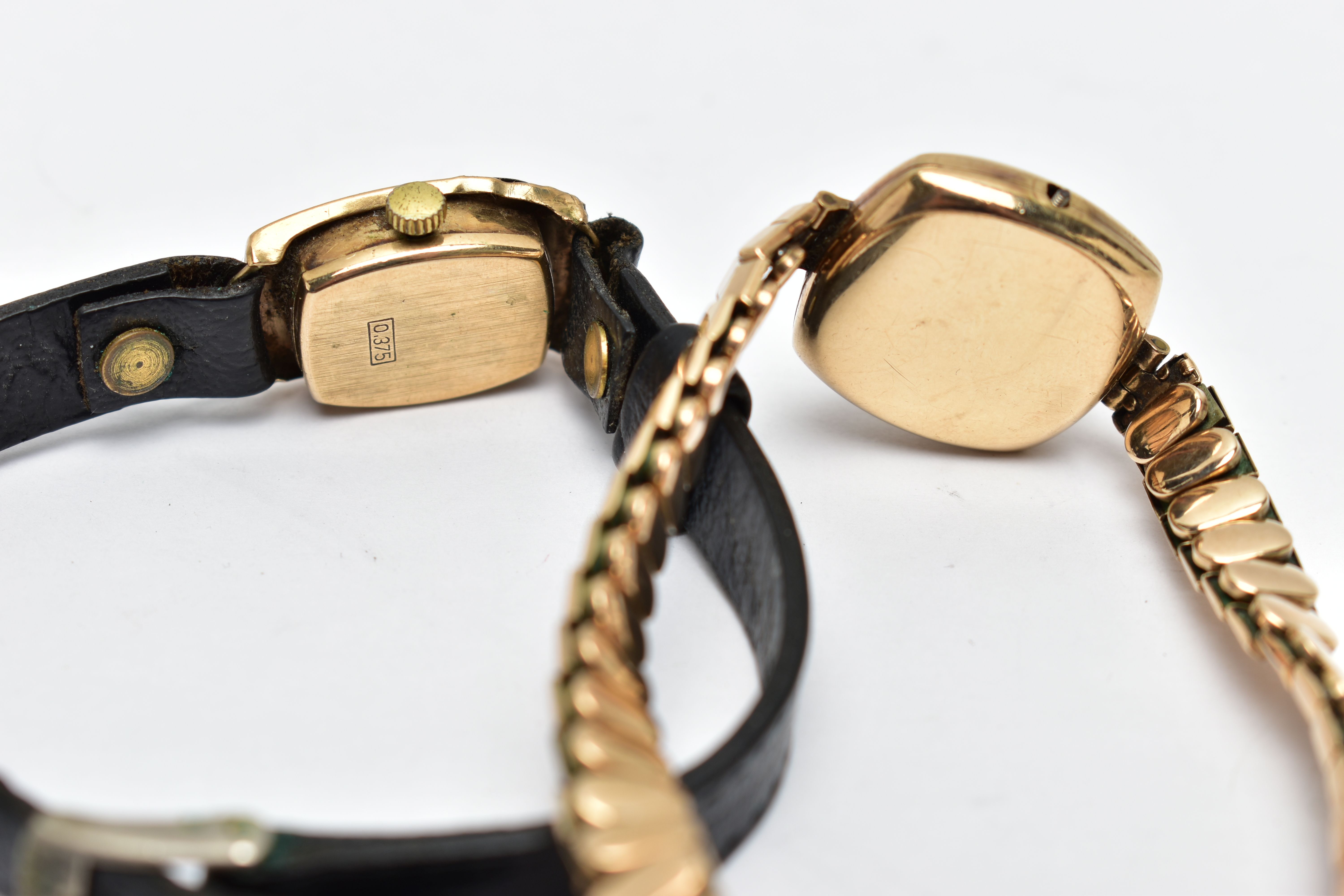 TWO LADY'S 9CT GOLD WRISTWATCHES, the first an AF 'Rotary', round champagne dial signed 'Rotary 15 - Image 2 of 4