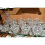 A GROUP OF STUART CRYSTAL, comprising twelve Sandringham pattern fruit salad bowls and saucers, a