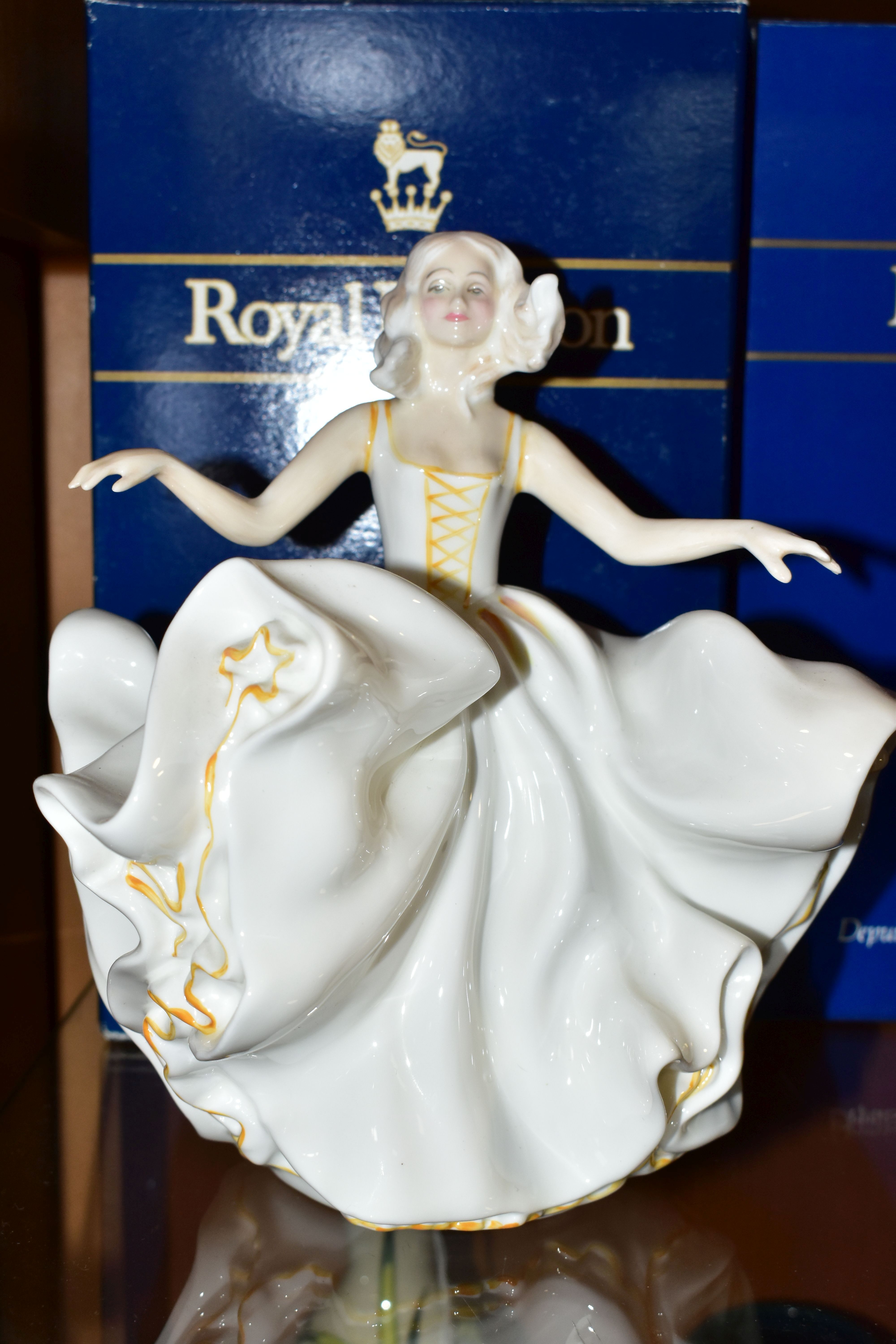 FIVE BOXED ROYAL DOULTON LADY FIGURINES, comprising 'Kirsty' HN2381 (tiny spot in glaze on back of - Image 6 of 7