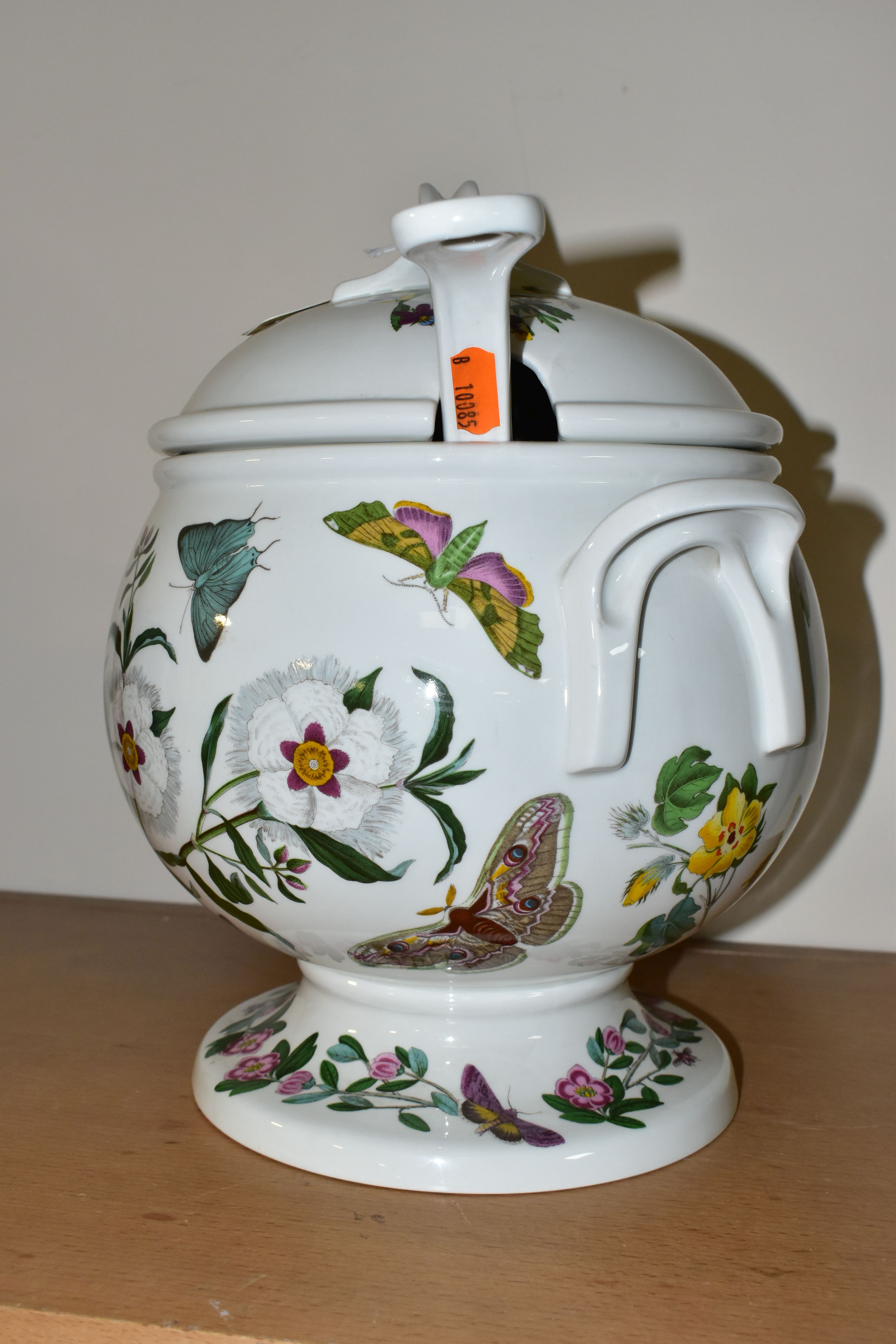 A PORTMEIRION BOTANIC GARDEN SOUP TUREEN, COVER AND LADLE, with twin handles, approximate height - Image 3 of 4