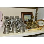 A SMALL ASSORTMENT OF SUNDRY ITEMS ETC, comprising 'Twelve days of Christmas' pewter bells by