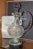 A BOXED WATERFORD CRYSTAL CLARET DECANTER, from The Master Cutter Collection, of footed ovoid form