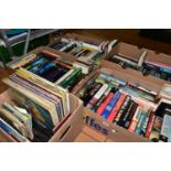 BOOKS & RECORDS five boxes containing approximately 110 miscellaneous book tiles in hardback format,