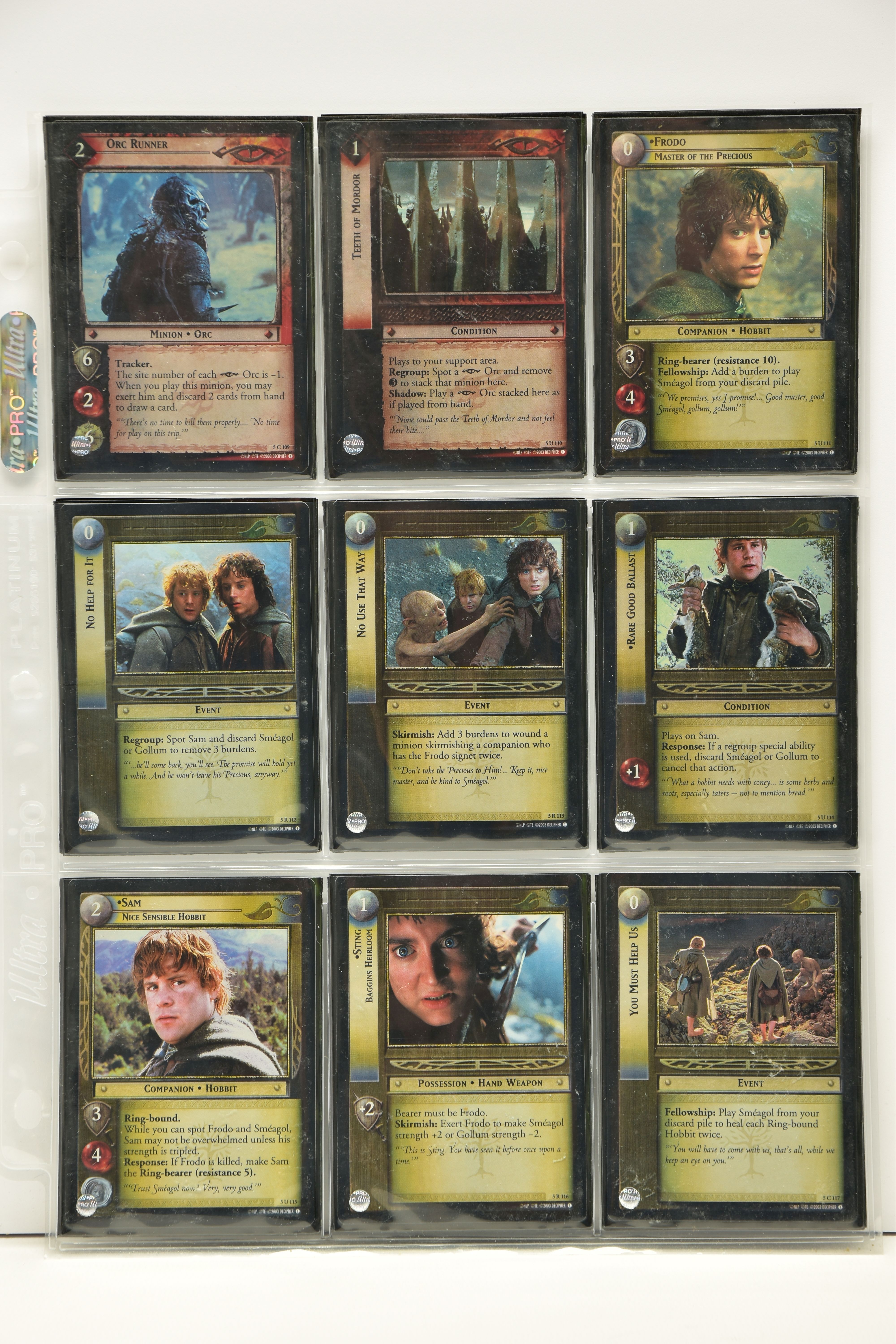 MOSTLY COMPLETE LORD OF THE RINGS BATTLE OF HELM’S DEEP FOIL SET, all cards are present (except card - Image 13 of 15