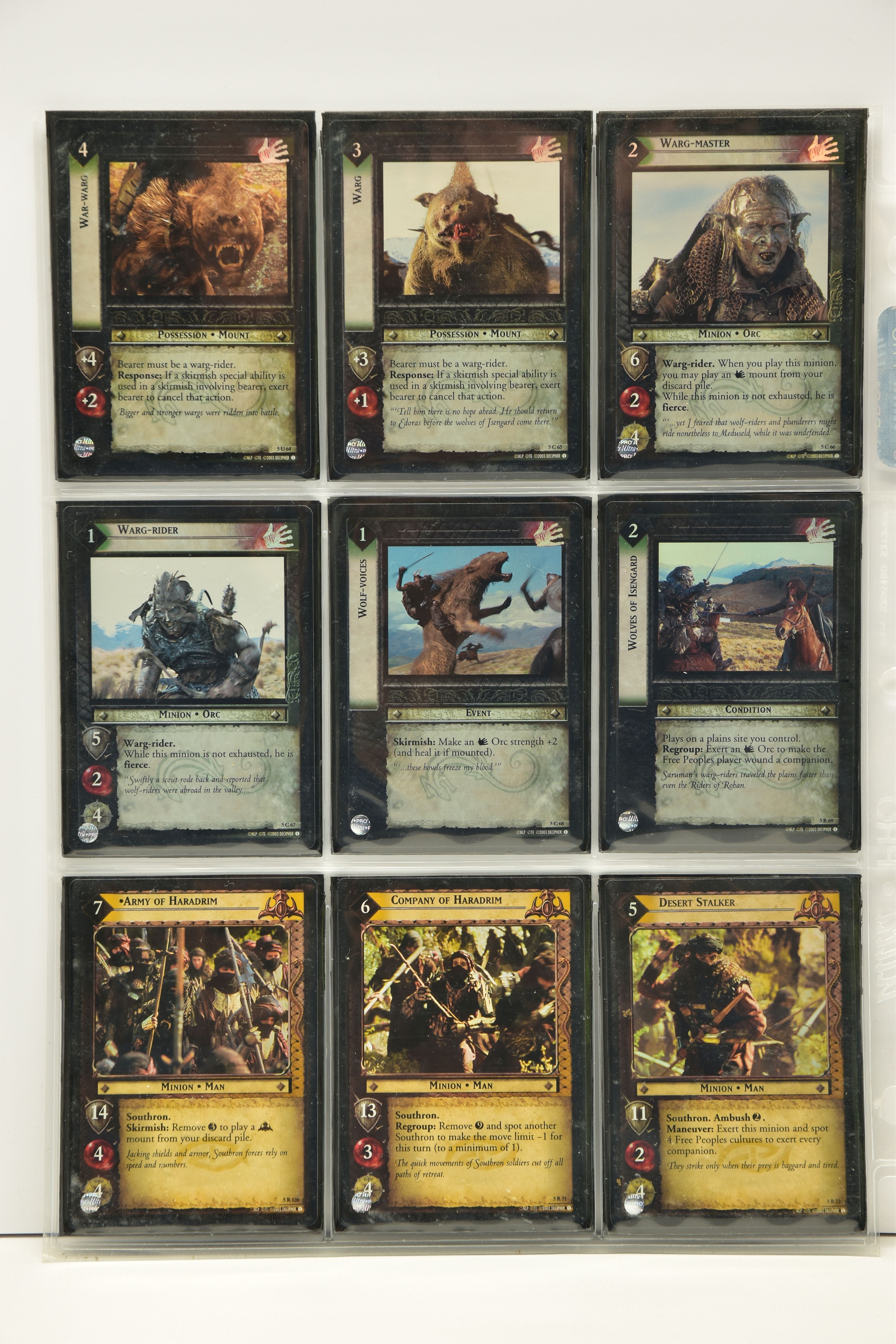 MOSTLY COMPLETE LORD OF THE RINGS BATTLE OF HELM’S DEEP FOIL SET, all cards are present (except card - Image 8 of 15