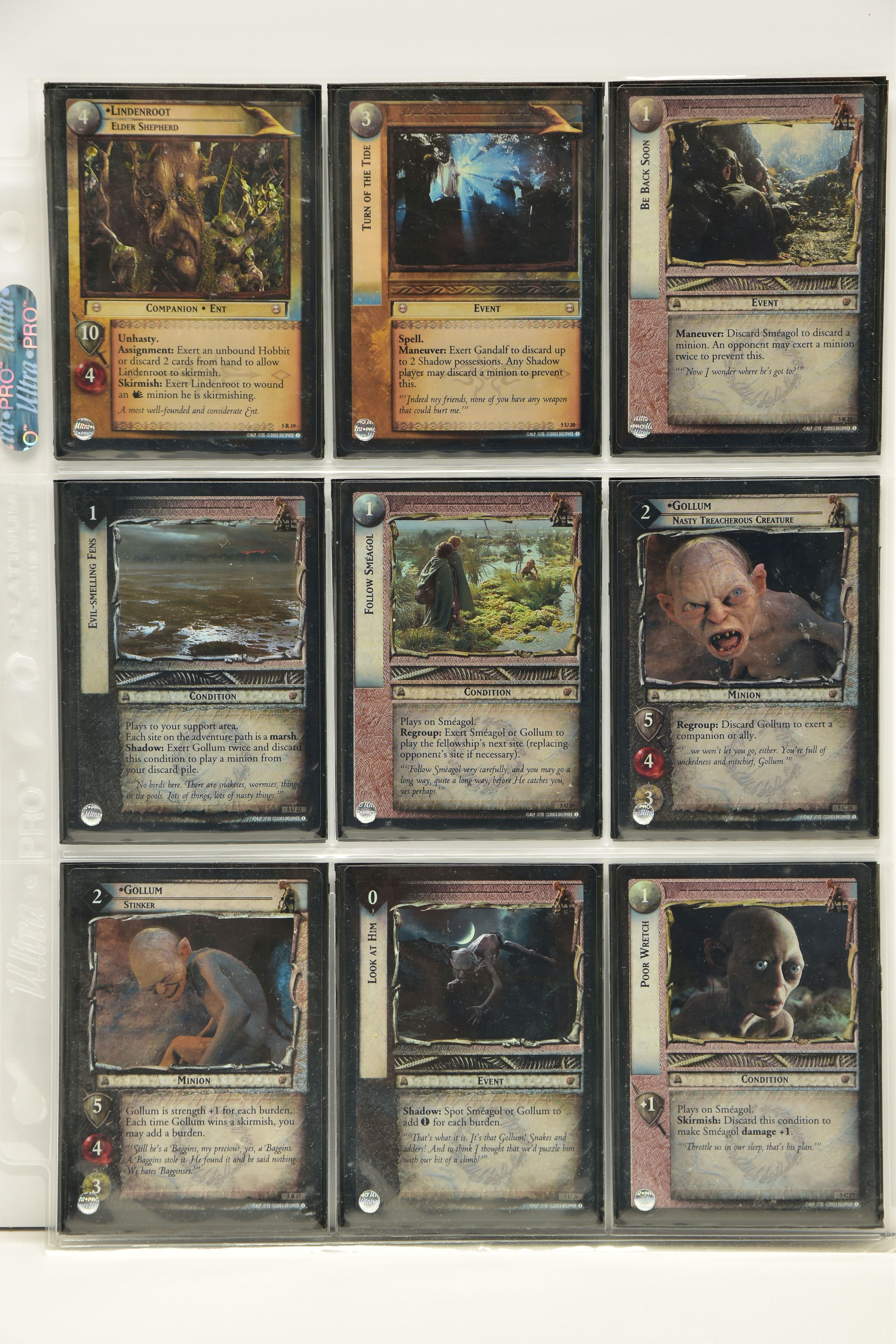 MOSTLY COMPLETE LORD OF THE RINGS BATTLE OF HELM’S DEEP FOIL SET, all cards are present (except card - Image 3 of 15