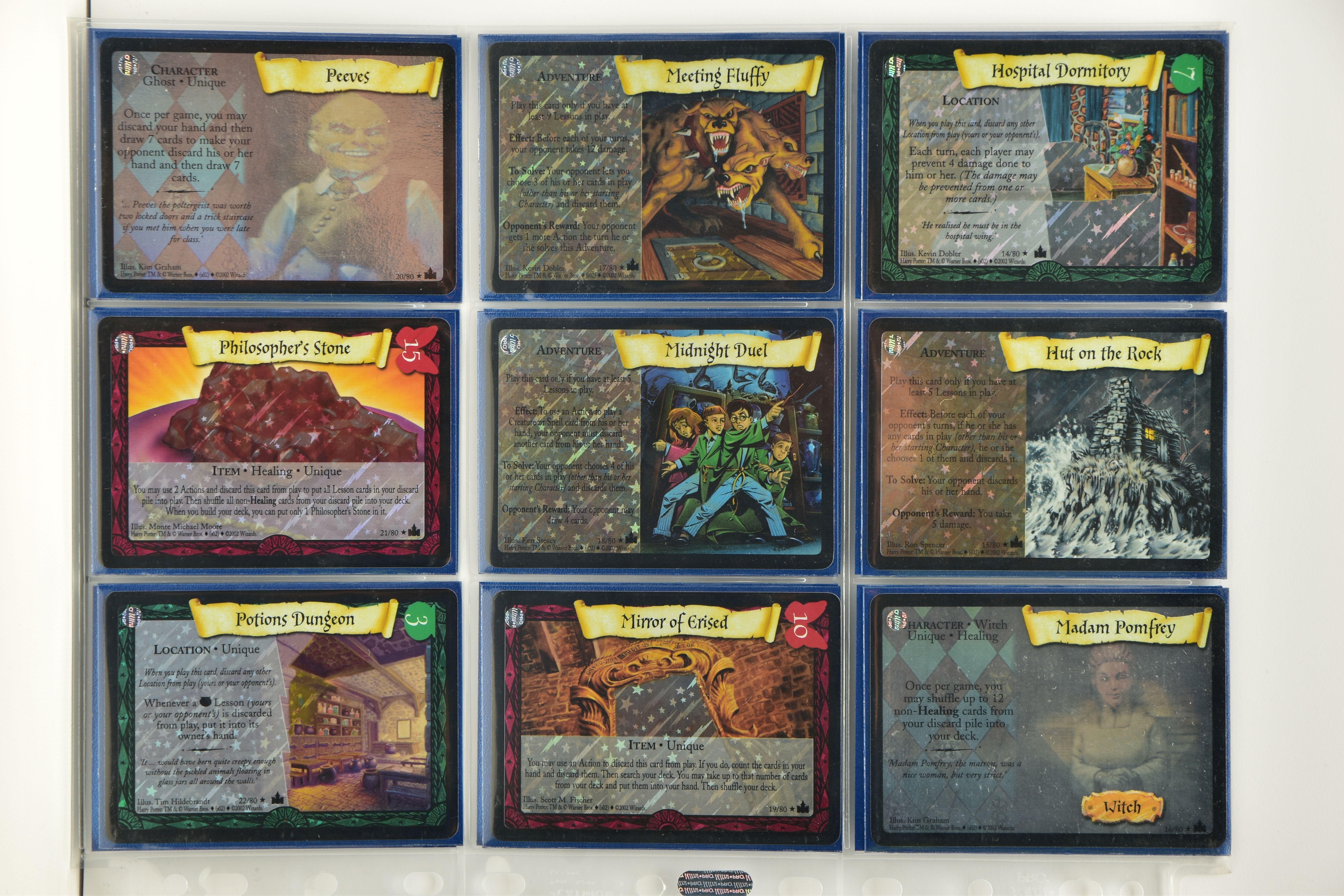 COMPLETE HARRY POTTER ADVENTURES AT HOGWARTS SET, all cards are present (including holo variants), - Image 3 of 13