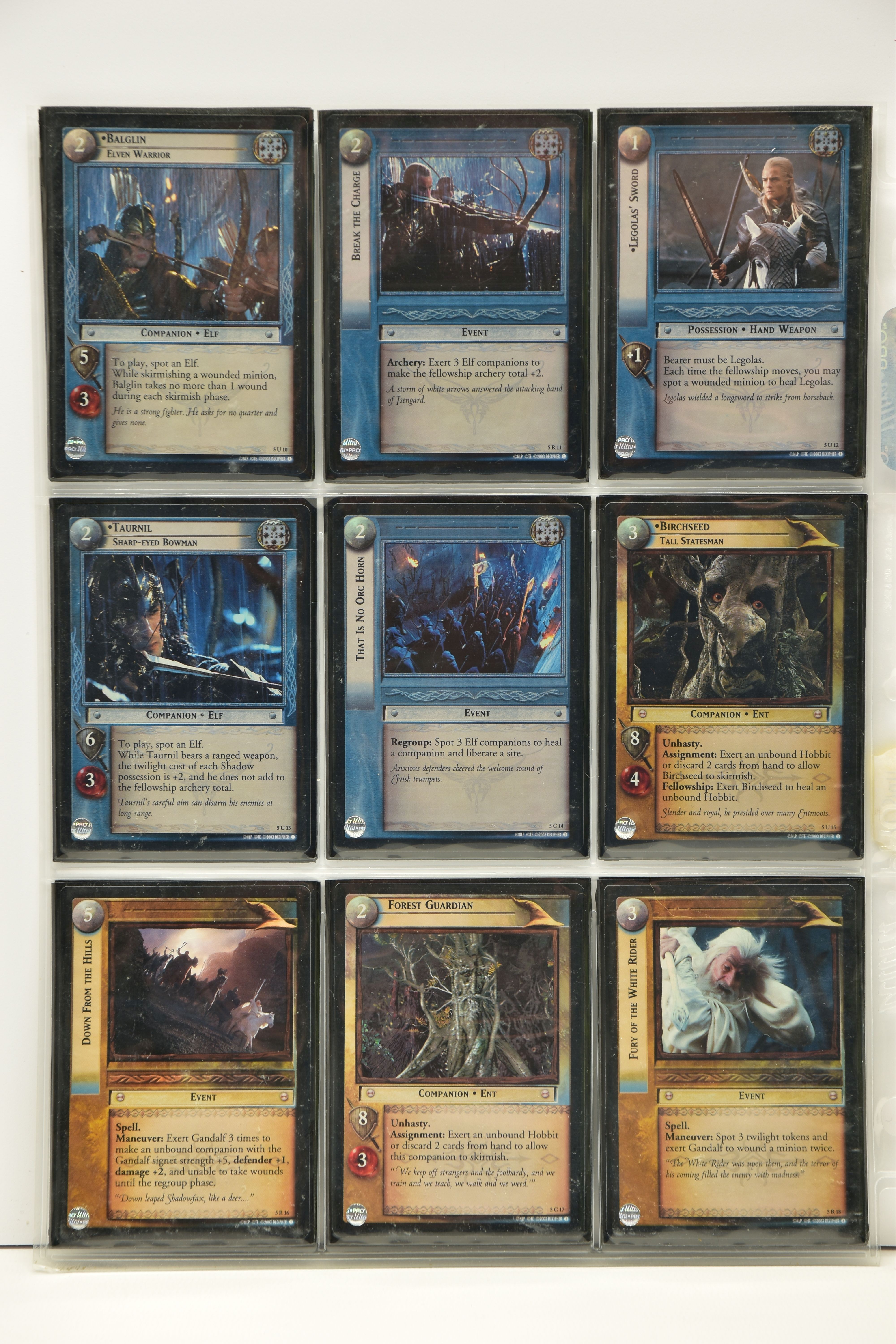 MOSTLY COMPLETE LORD OF THE RINGS BATTLE OF HELM’S DEEP FOIL SET, all cards are present (except card - Image 2 of 15