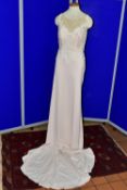 WEDDING DRESS, end of season stock clearance (may have slight marks) size 18, nude coloured A line