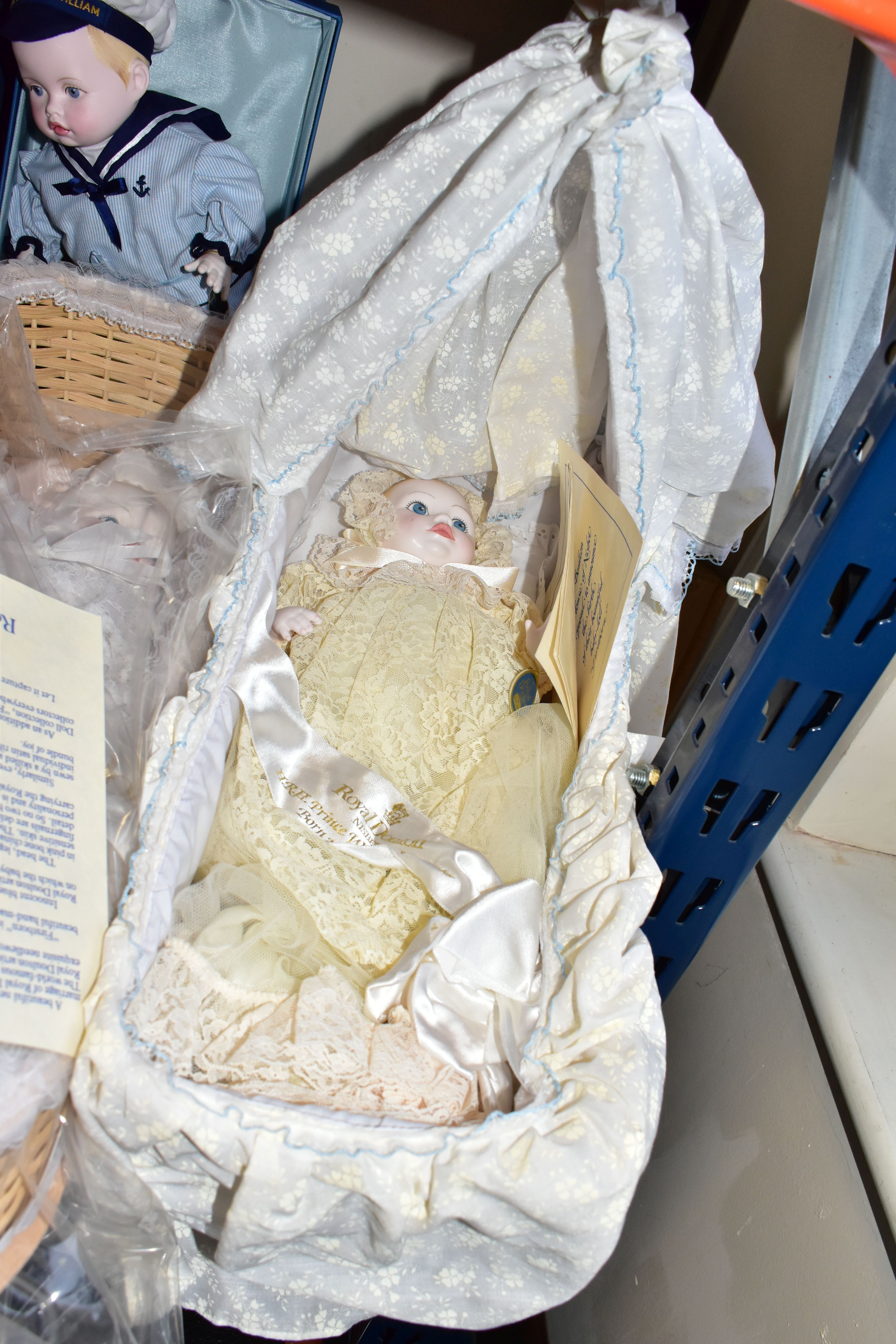 A GROUP OF ROYAL DOULTON NISBET DOLLS, comprising three boxed dolls 'Wedding Day', 'Melanie', 'HRH - Image 10 of 12