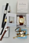 A SELECTION OF WRISTWATCHES, to include a boxed gents 'Skagen' automatic watch, together with six