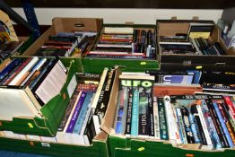 BOOKS, six boxes containing approximately 250 titles in hardback and paperback formats and mostly