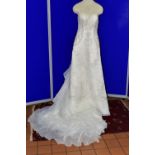 WEDDING DRESS, end of season stock clearance (may have slight marks) Ivory with silver beaded