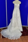 WEDDING DRESS, end of season stock clearance (may have slight marks) Ivory with silver beaded