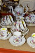 ABBEYDALE 'CHELSEA ROSE' TEA AND COFFEE WARES, comprising six teacups, saucers and side plates,
